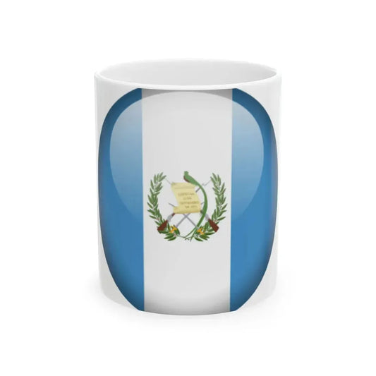 Flag orb Guatemala (Guatemala) White Coffee Mug 11oz - Go Mug Yourself
