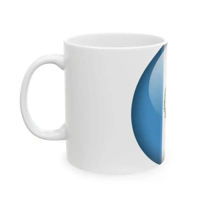 Flag orb Guatemala (Guatemala) White Coffee Mug - Go Mug Yourself