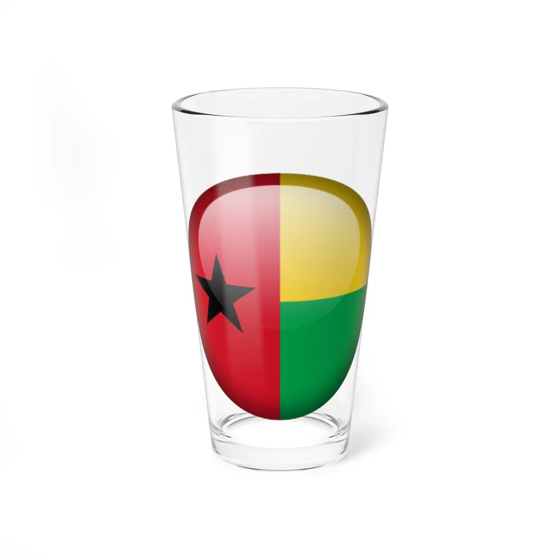 Flag orb Guinea-Bissau (Guinea) Pint Glass 16oz - Go Mug Yourself