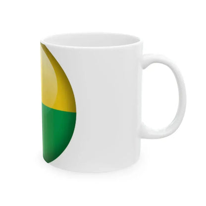 Flag orb Guinea-Bissau (Guinea) White Coffee Mug - Go Mug Yourself