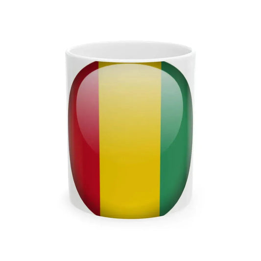 Flag orb Guinea (Guinea) White Coffee Mug 11oz - Go Mug Yourself