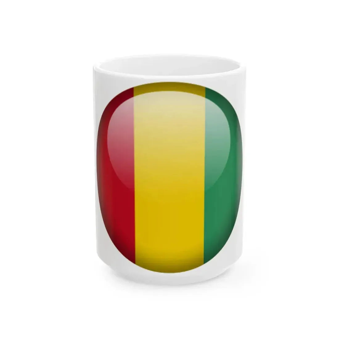 Flag orb Guinea (Guinea) White Coffee Mug 15oz - Go Mug Yourself