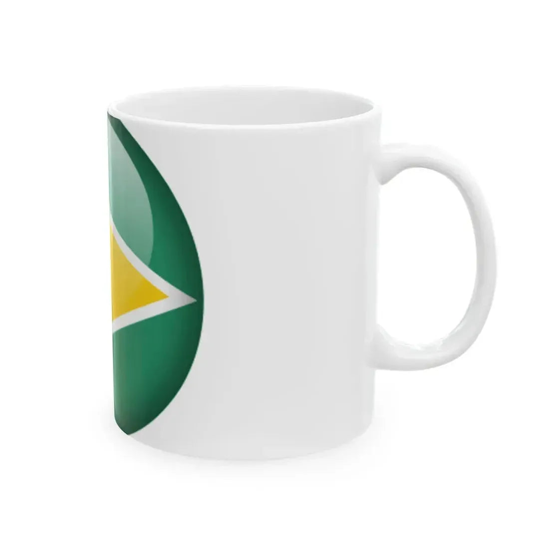 Flag orb Guyana (Guyana) White Coffee Mug - Go Mug Yourself