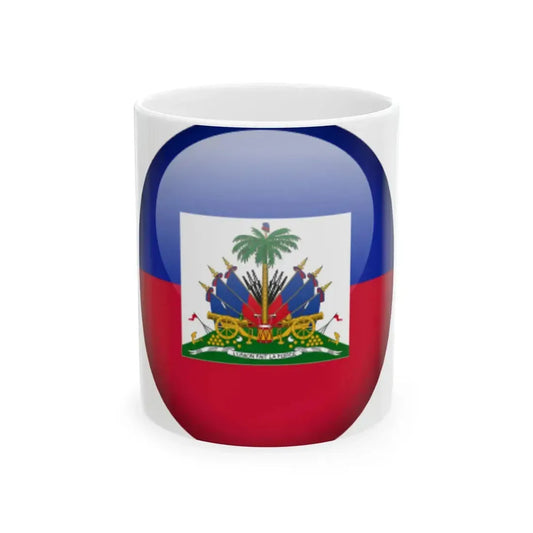 Flag orb Haiti (Haiti) White Coffee Mug 11oz - Go Mug Yourself