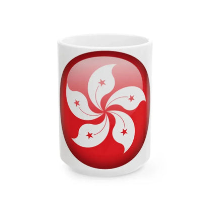 Flag orb Hong Kong (China) White Coffee Mug 15oz - Go Mug Yourself