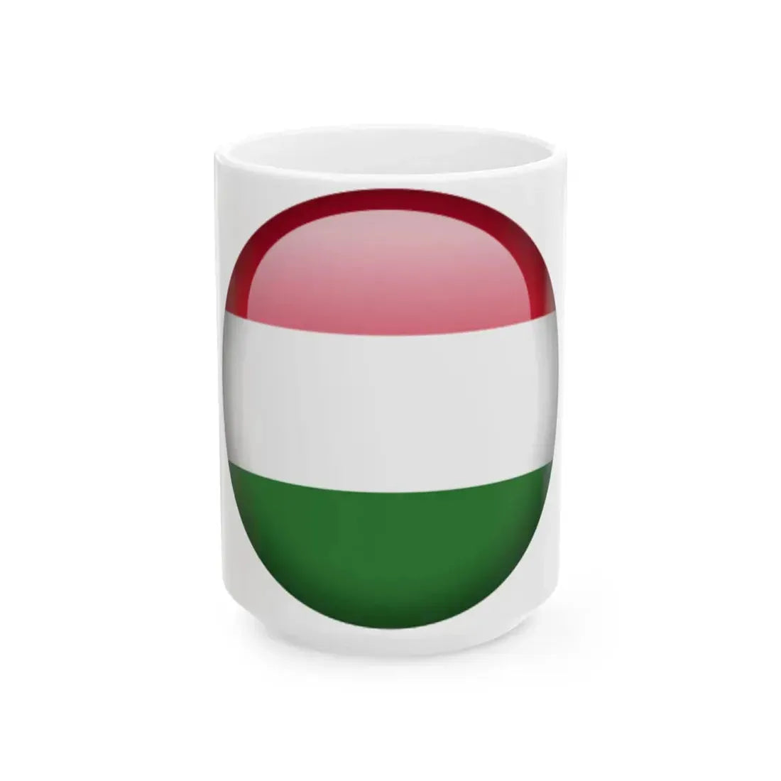 Flag orb Hungary (Hungary) White Coffee Mug 15oz - Go Mug Yourself