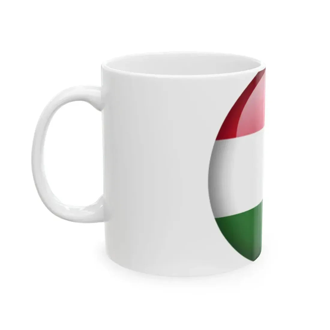 Flag orb Hungary (Hungary) White Coffee Mug - Go Mug Yourself