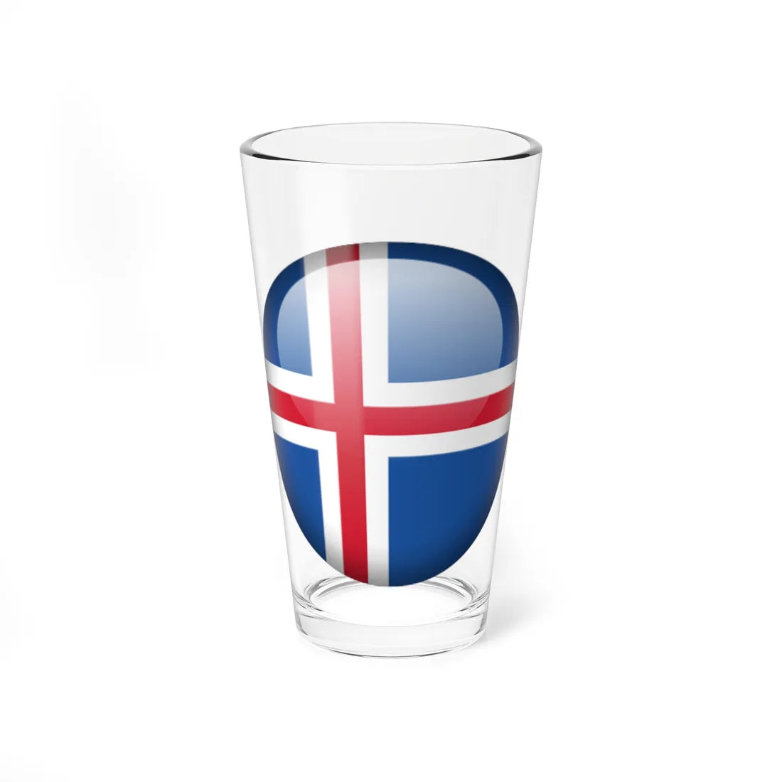 Flag orb Iceland (Iceland) Pint Glass 16oz 16oz - Go Mug Yourself