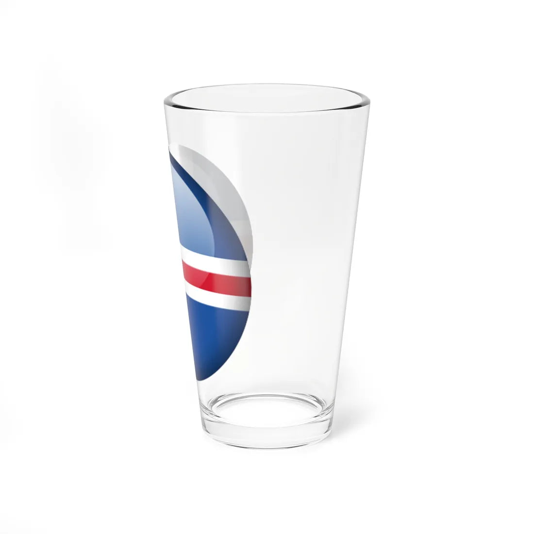 Flag orb Iceland (Iceland) Pint Glass 16oz - Go Mug Yourself