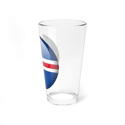Flag orb Iceland (Iceland) Pint Glass 16oz - Go Mug Yourself