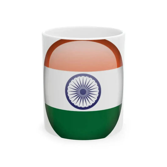 Flag orb India (India) White Coffee Mug 11oz - Go Mug Yourself