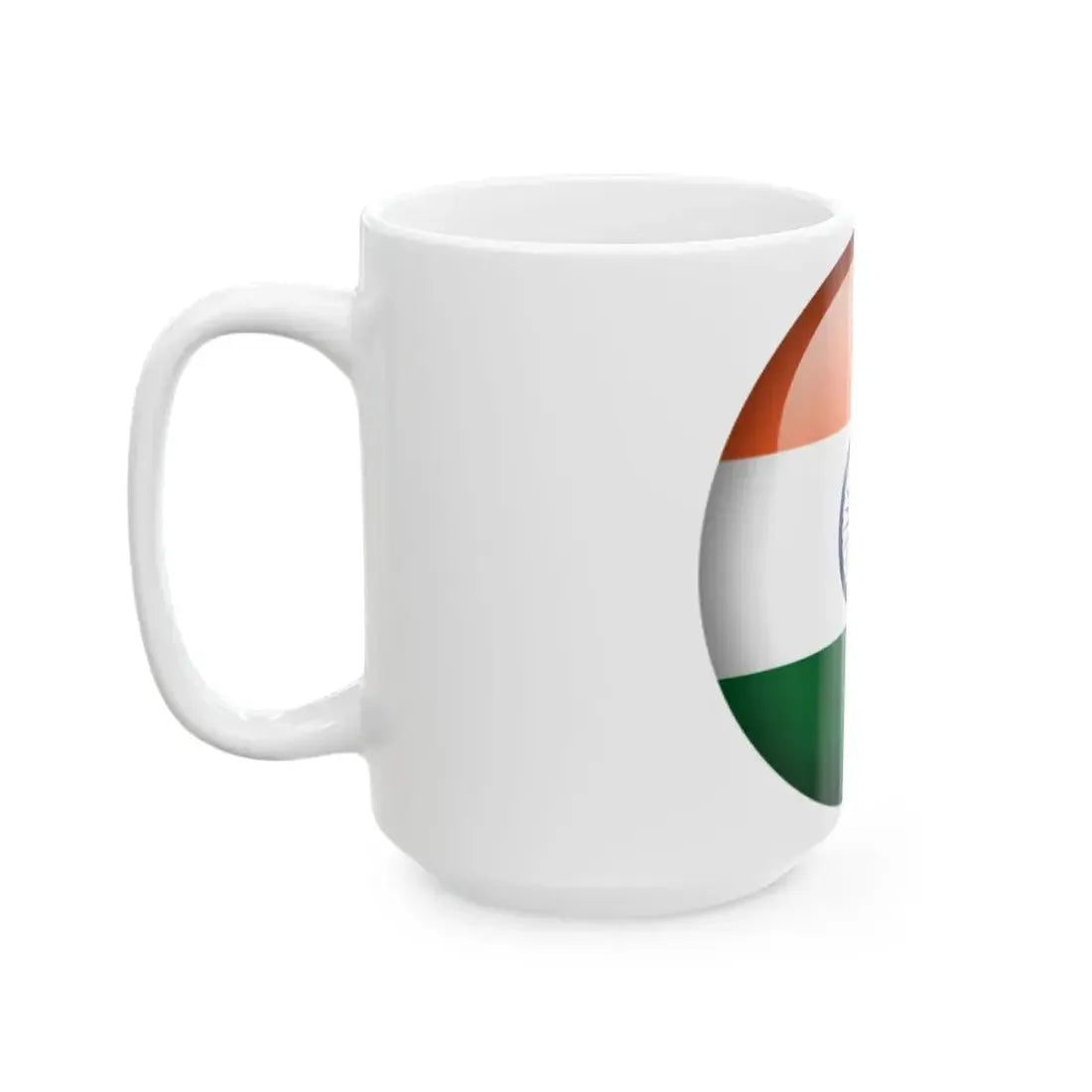 Flag orb India (India) White Coffee Mug - Go Mug Yourself