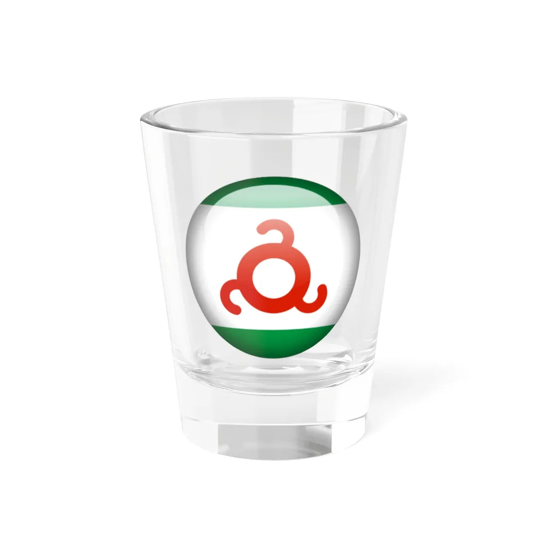 Flag orb Ingushetia (Russia) Shot Glass 1.5oz 1.5oz - Go Mug Yourself