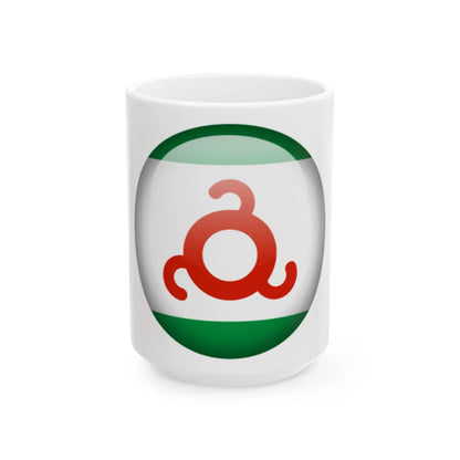 Flag orb Ingushetia (Russia) White Coffee Mug 15oz - Go Mug Yourself