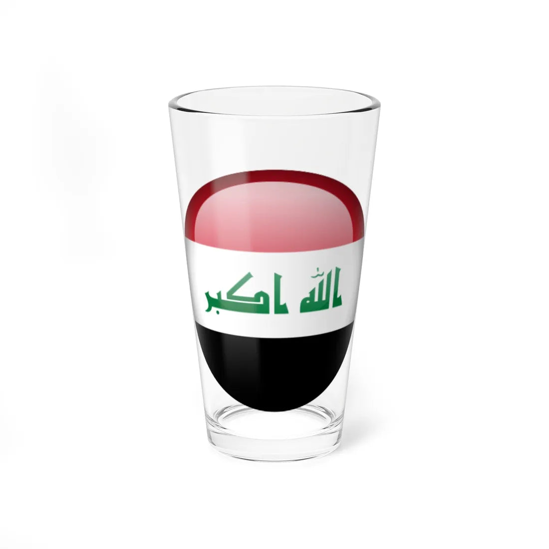 Flag orb Iraq (Iraq) Pint Glass 16oz 16oz - Go Mug Yourself