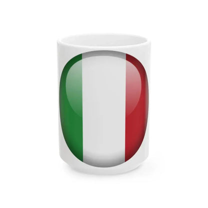 Flag orb Italy (Italy) White Coffee Mug 15oz - Go Mug Yourself