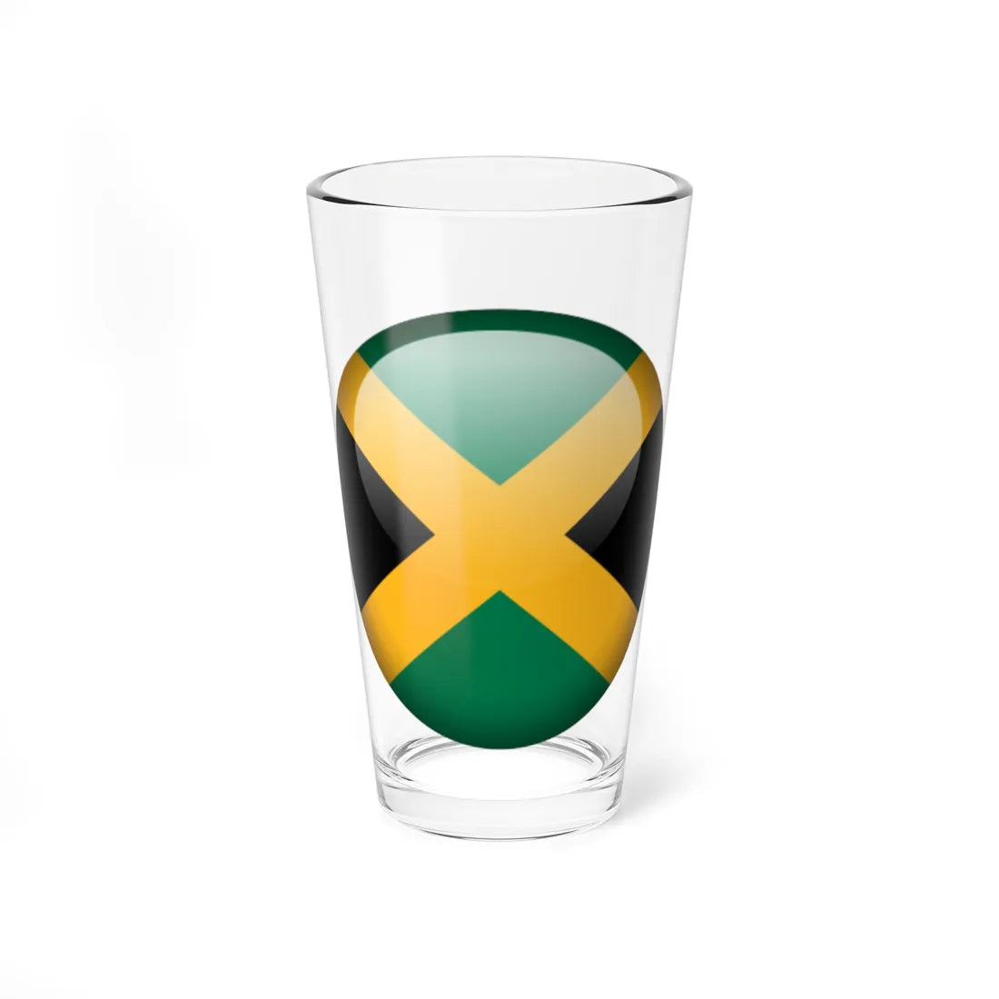 Flag orb Jamaica (Jamaica) Pint Glass 16oz 16oz - Go Mug Yourself