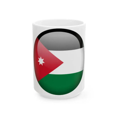Flag orb Jordan (Jordan) White Coffee Mug 15oz - Go Mug Yourself