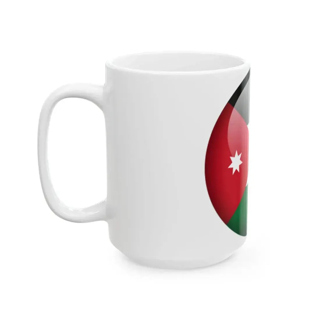 Flag orb Jordan (Jordan) White Coffee Mug - Go Mug Yourself
