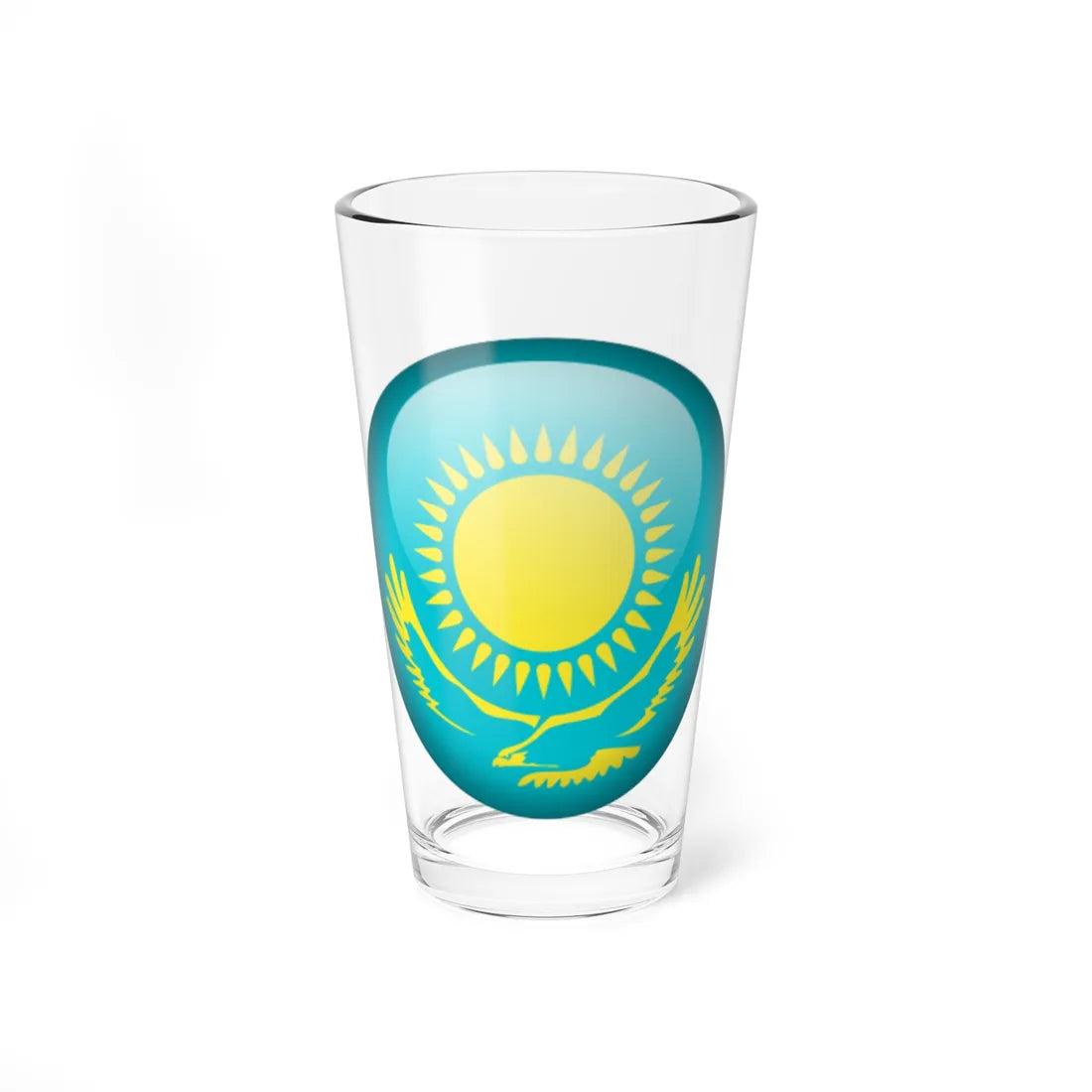 Flag orb Kazakhstan (Kazakhstan) Pint Glass 16oz 16oz - Go Mug Yourself