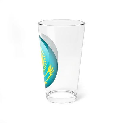 Flag orb Kazakhstan (Kazakhstan) Pint Glass 16oz - Go Mug Yourself
