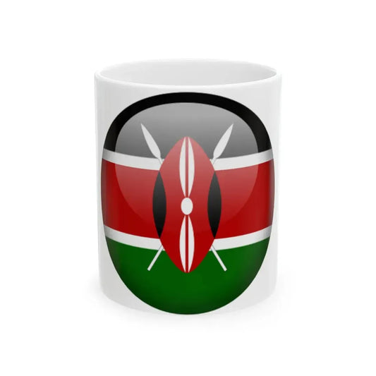 Flag orb Kenya (Kenya) White Coffee Mug 11oz - Go Mug Yourself