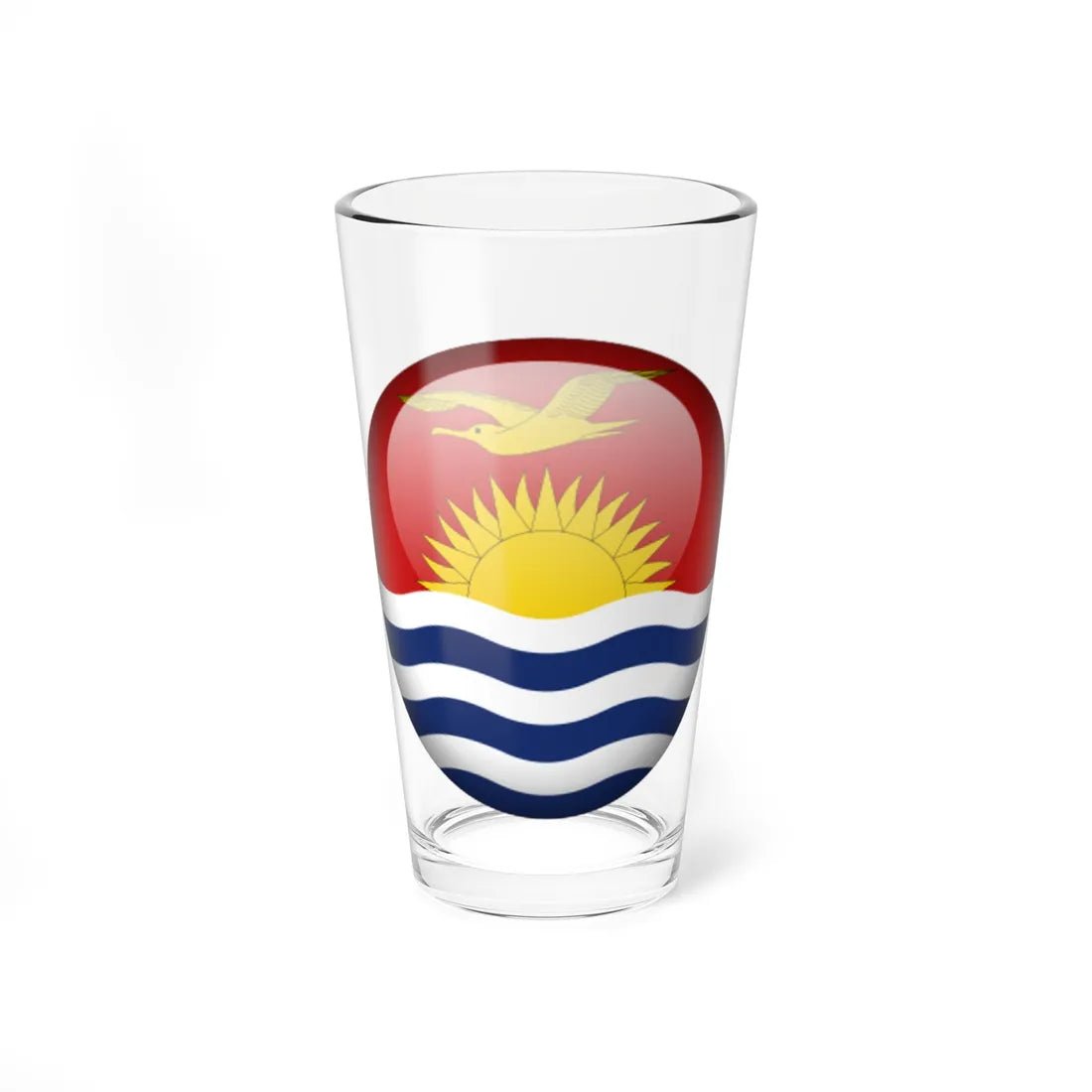Flag orb Kiribati (Kiribati) Pint Glass 16oz 16oz - Go Mug Yourself