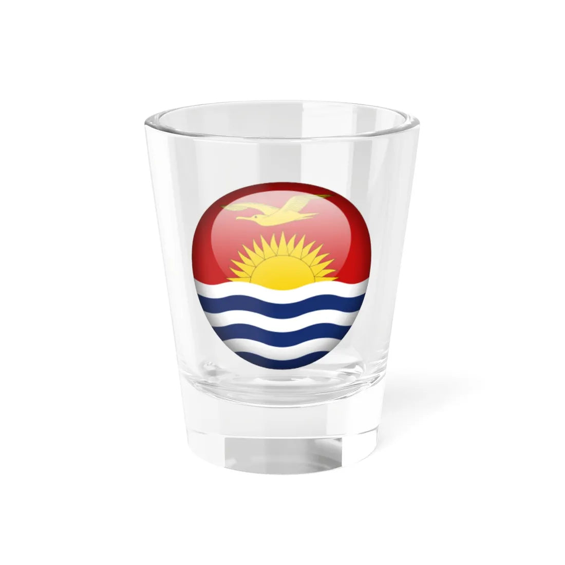 Flag orb Kiribati (Kiribati) Shot Glass 1.5oz 1.5oz - Go Mug Yourself