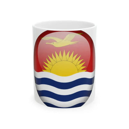 Flag orb Kiribati (Kiribati) White Coffee Mug 11oz - Go Mug Yourself