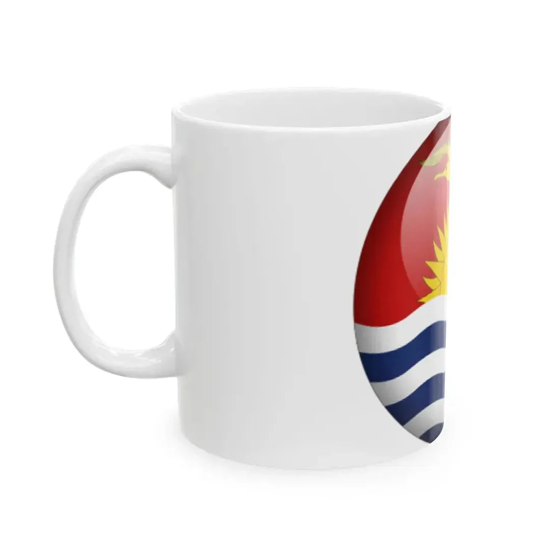Flag orb Kiribati (Kiribati) White Coffee Mug - Go Mug Yourself