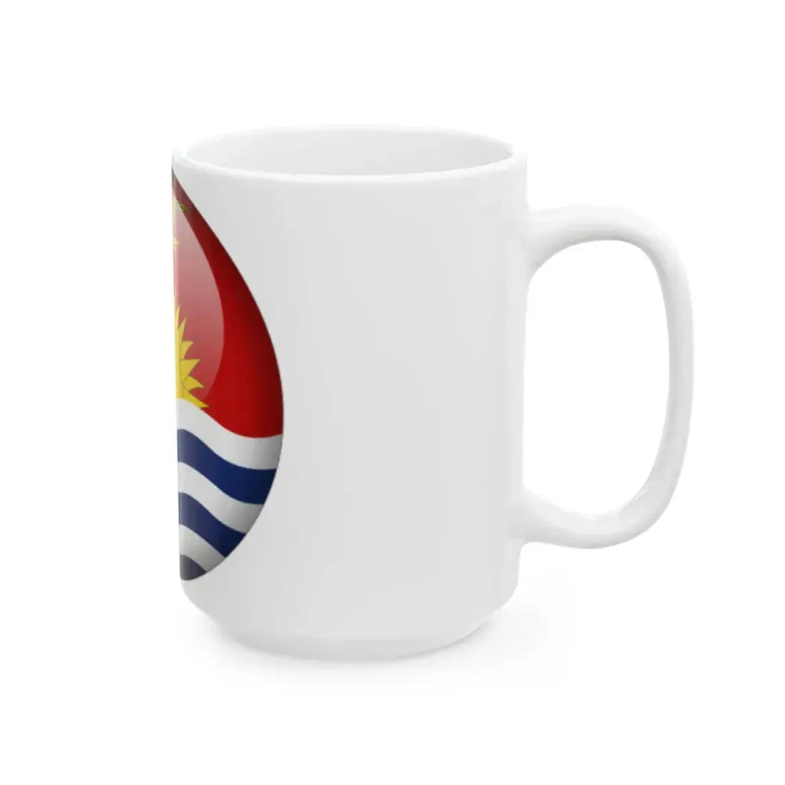 Flag orb Kiribati (Kiribati) White Coffee Mug - Go Mug Yourself