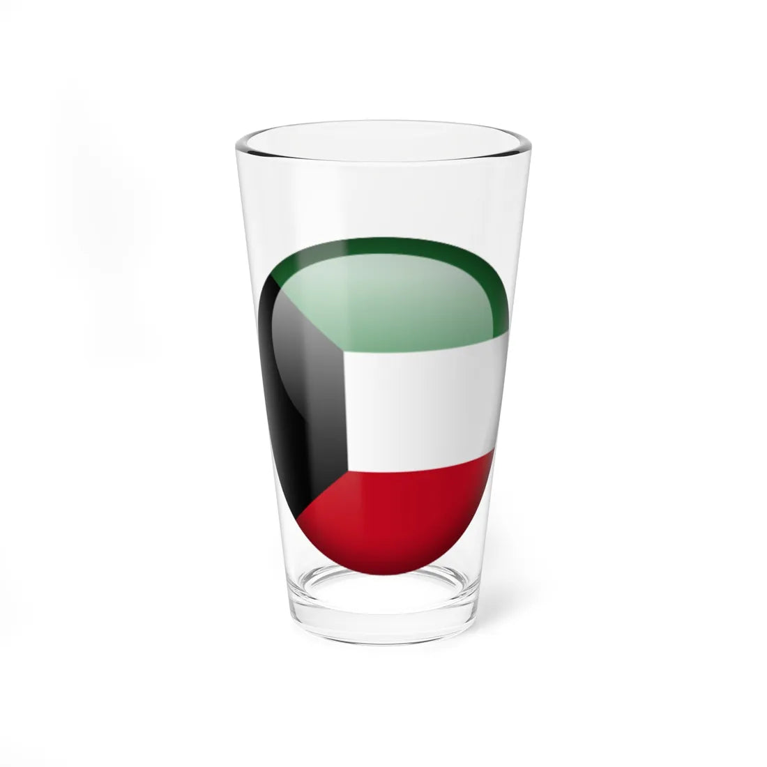 Flag orb Kuwait (Kuwait) Pint Glass 16oz 16oz - Go Mug Yourself