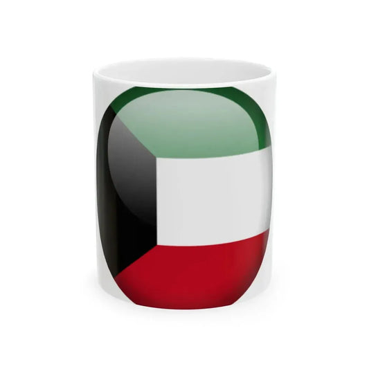 Flag orb Kuwait (Kuwait) White Coffee Mug 11oz - Go Mug Yourself