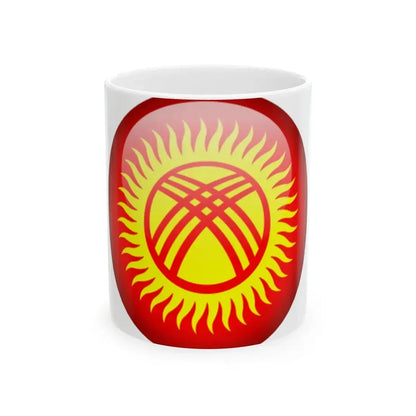 Flag orb Kyrgyzstan (Kyrgyzstan) White Coffee Mug 11oz - Go Mug Yourself