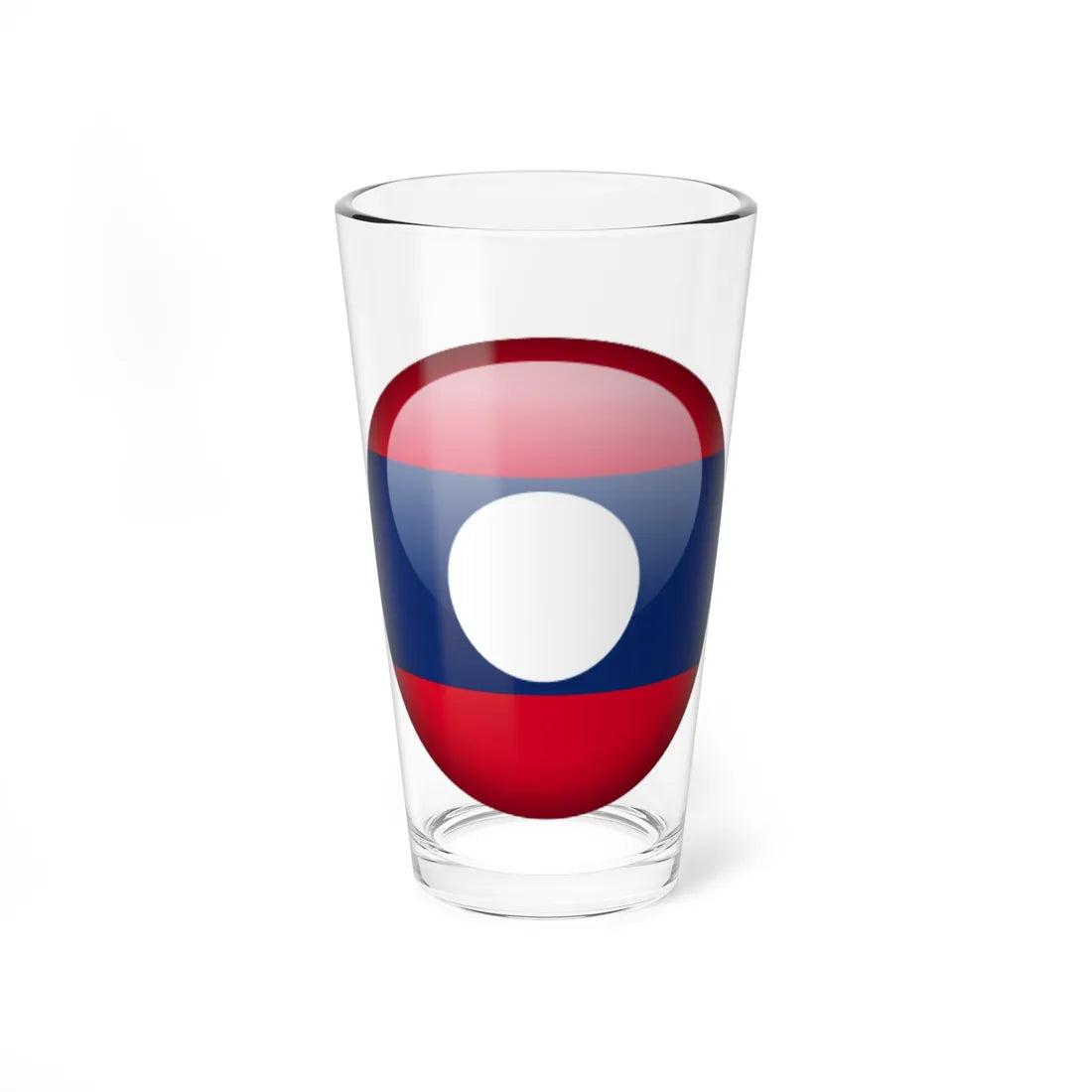 Flag orb Laos (Laos) Pint Glass 16oz 16oz - Go Mug Yourself
