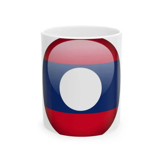 Flag orb Laos (Laos) White Coffee Mug 11oz - Go Mug Yourself