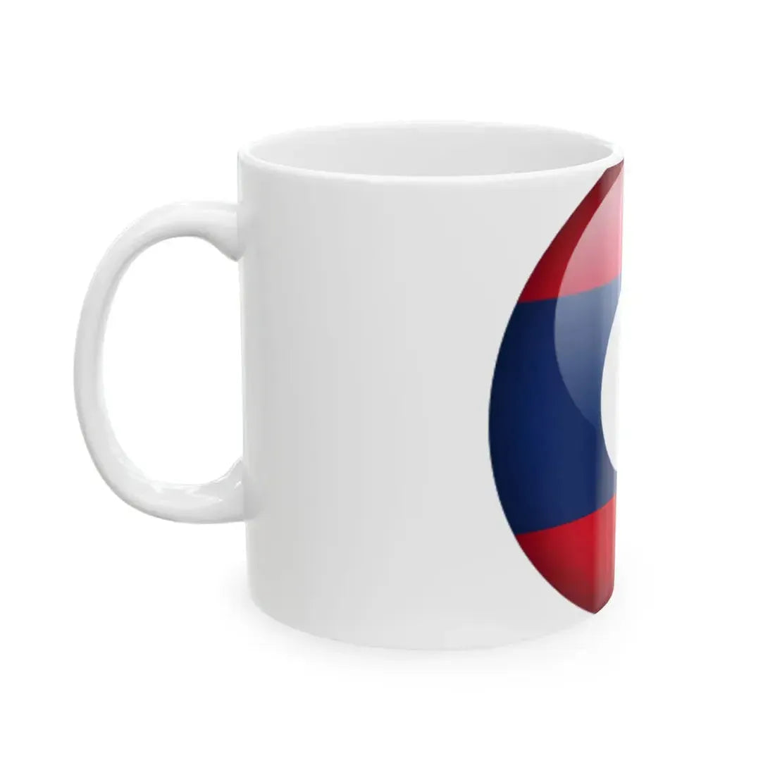 Flag orb Laos (Laos) White Coffee Mug - Go Mug Yourself