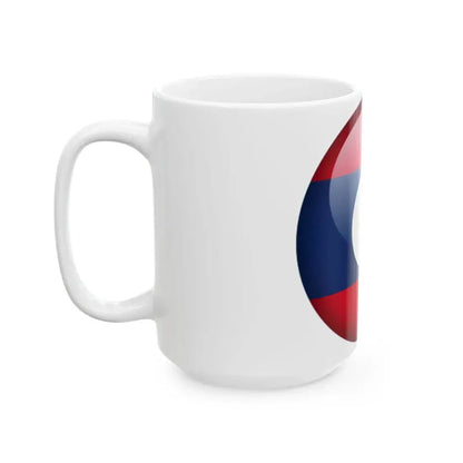 Flag orb Laos (Laos) White Coffee Mug - Go Mug Yourself