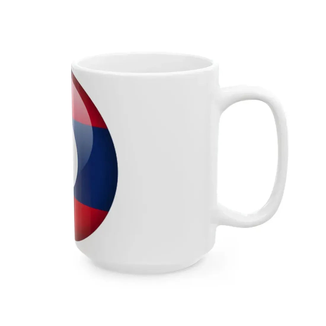 Flag orb Laos (Laos) White Coffee Mug - Go Mug Yourself