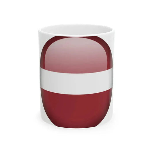 Flag orb Latvia (Latvia) White Coffee Mug 11oz - Go Mug Yourself