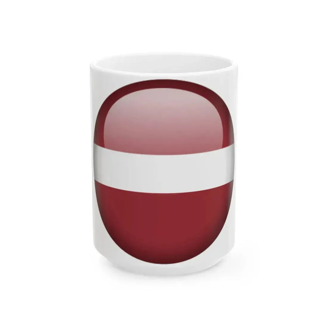 Flag orb Latvia (Latvia) White Coffee Mug 15oz - Go Mug Yourself