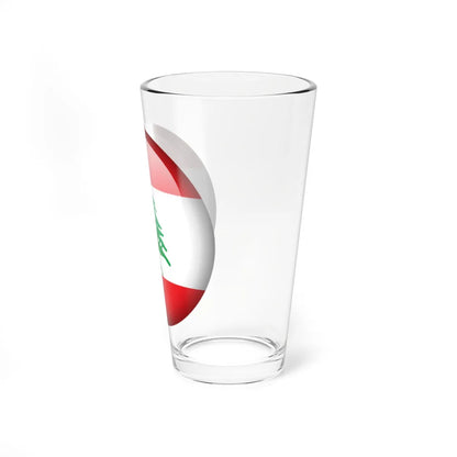 Flag orb Lebanon (Lebanon) Pint Glass 16oz - Go Mug Yourself