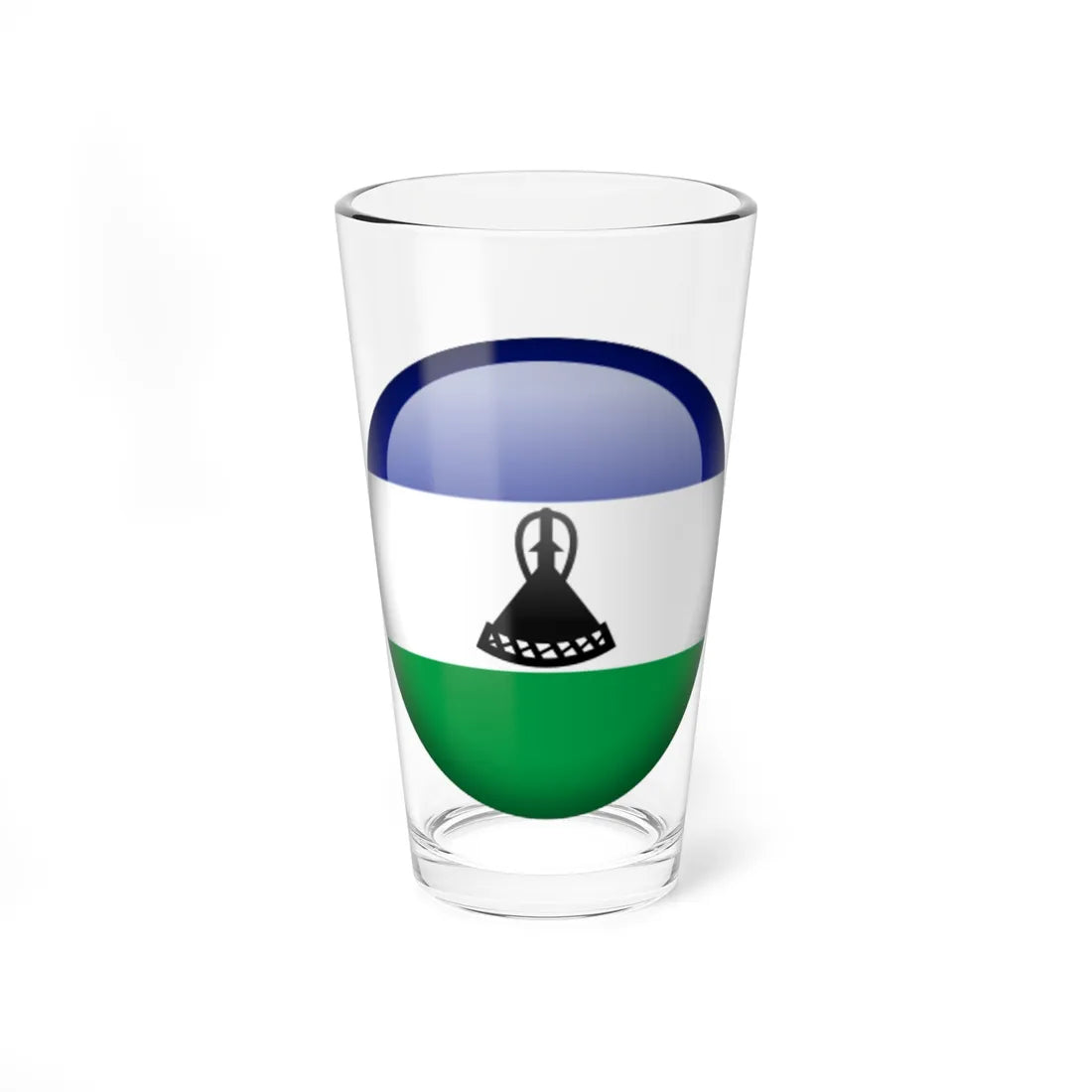 Flag orb Lesotho (Lesotho) Pint Glass 16oz 16oz - Go Mug Yourself