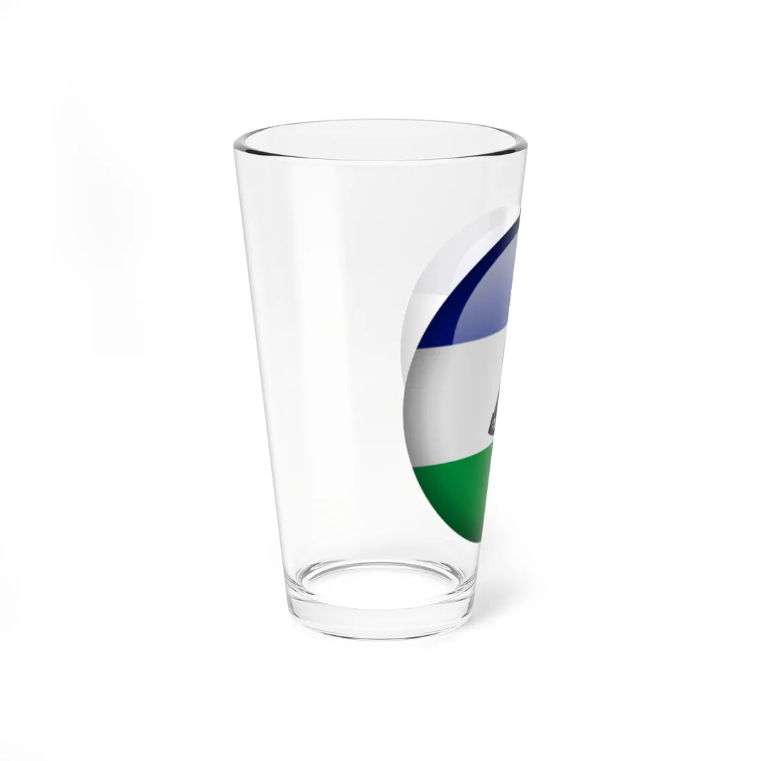 Flag orb Lesotho (Lesotho) Pint Glass 16oz - Go Mug Yourself