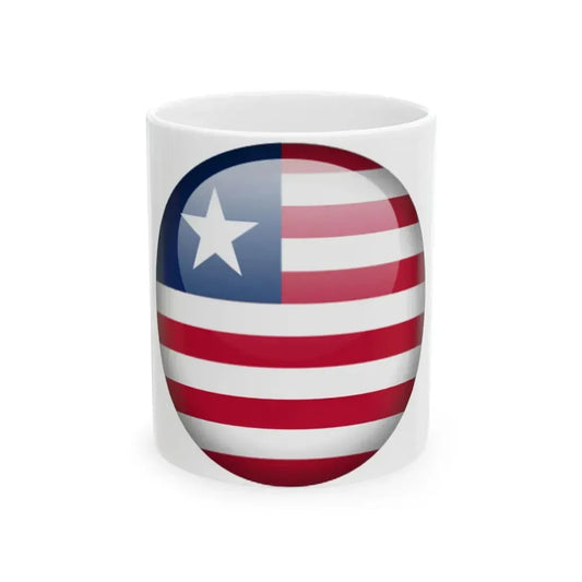 Flag orb Liberia (Liberia) White Coffee Mug 11oz - Go Mug Yourself