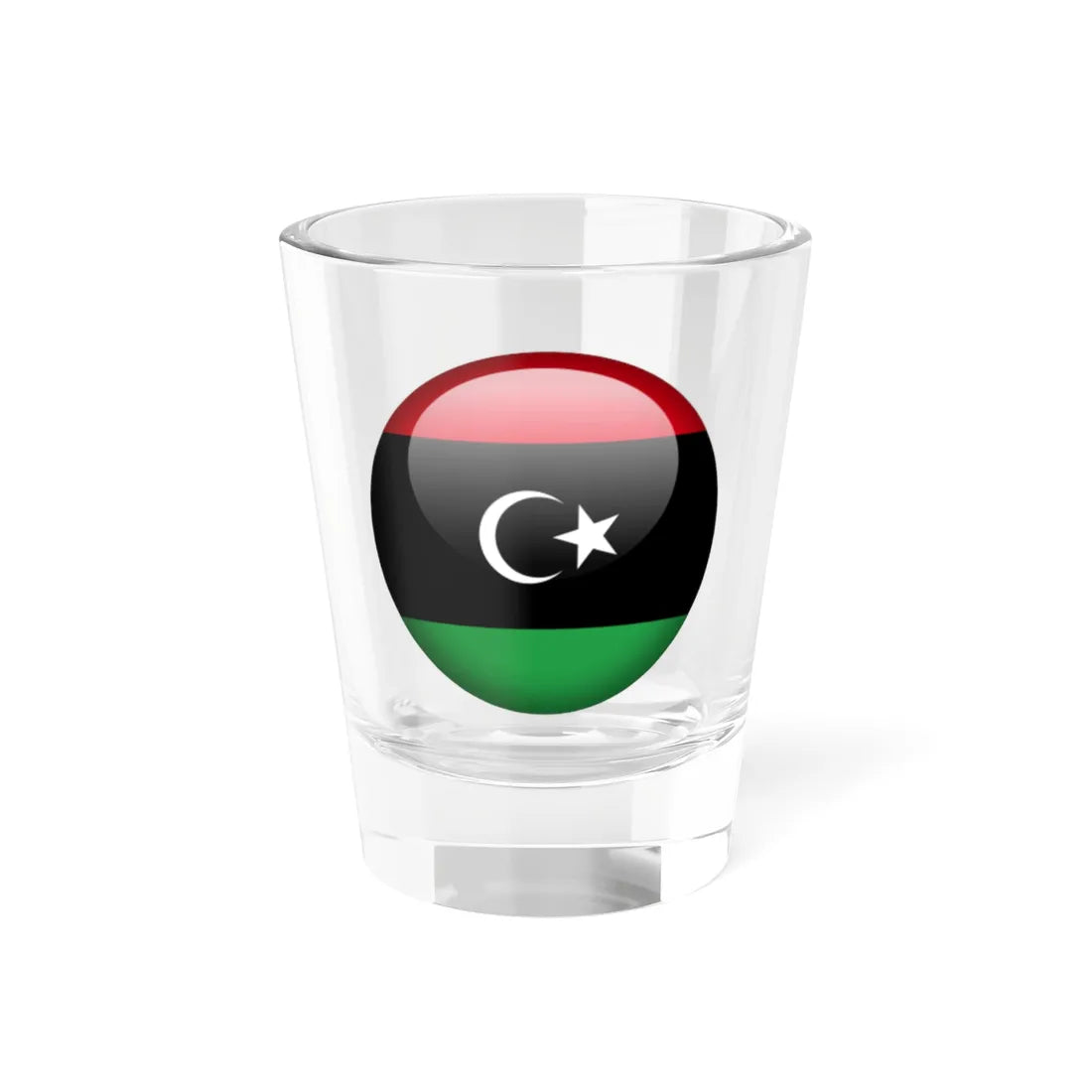 Flag orb Libya (Libya) Shot Glass 1.5oz 1.5oz - Go Mug Yourself
