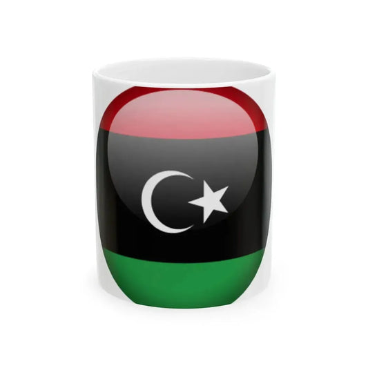 Flag orb Libya (Libya) White Coffee Mug 11oz - Go Mug Yourself