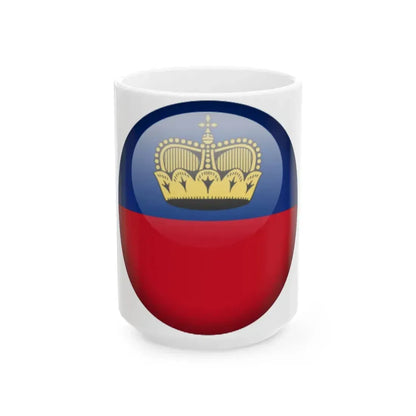 Flag orb Liechtenstein (Liechtenstein) White Coffee Mug 15oz - Go Mug Yourself
