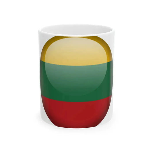 Flag orb Lithuania (Lithuania) White Coffee Mug 11oz - Go Mug Yourself