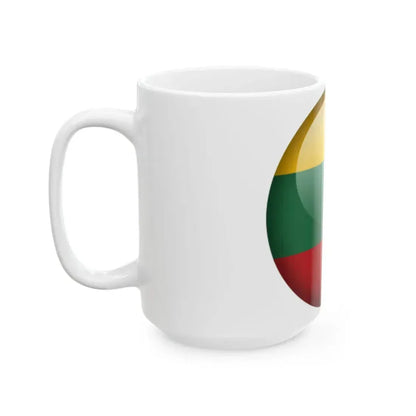 Flag orb Lithuania (Lithuania) White Coffee Mug - Go Mug Yourself